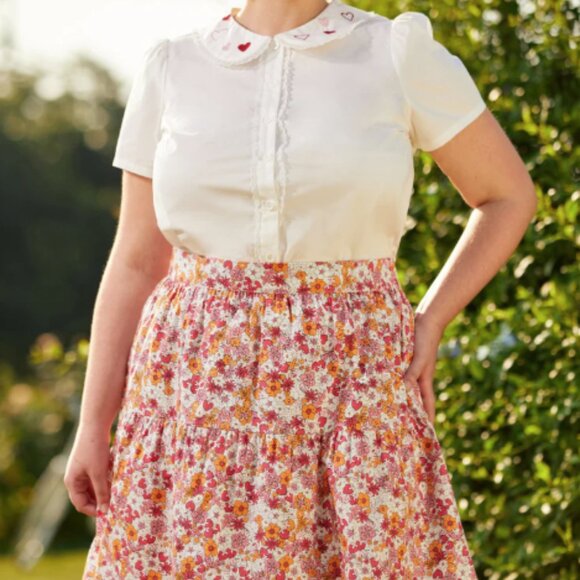 Dolls On Parade Tiered Skirt - Picture 3 of 3